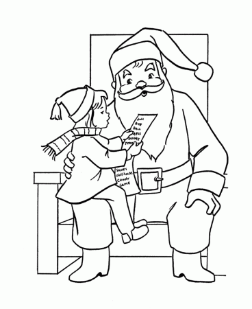 Santa Claus Coloring Pages - Santa Claus at the Mall | HonkingDonkey