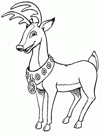 christmas raindeer Colouring Pages