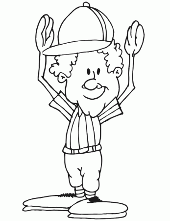 Football Coloring Picture | Referee | Field Goal or Touchdown