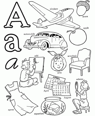 ABC Alphabet Words - ABC Letters & Words Activity Sheets - Letter 