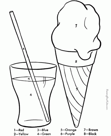 ice cream and cake Colouring Pages (page 3)