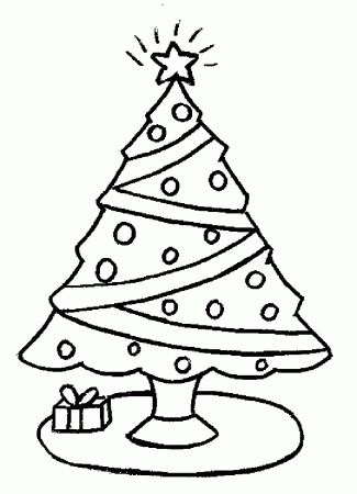 Christmas Tree Coloring Sheet | Free coloring pages