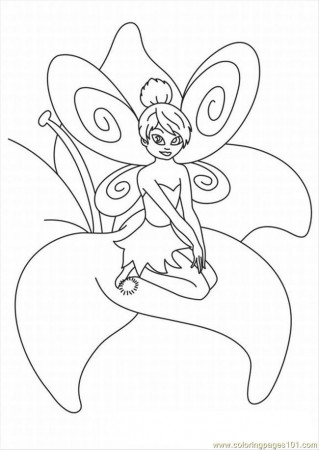 Coloring Pages Tinkerbell2 Lrg (Cartoons > Tinkerbell) - free 