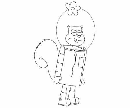 Sandy Cheeks Coloring Pages