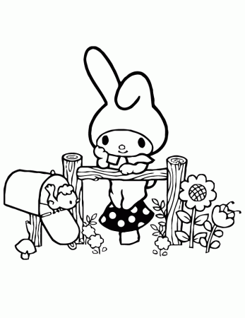 My Melody Coloring Page Printable Kids TV - Kids Colouring Pages