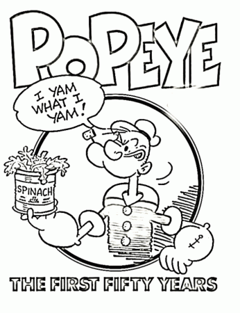 Bluto Turn Into Big Popeye Coloring Page - Cartoon Coloring Pages 