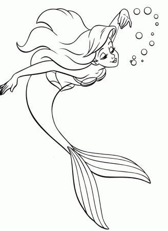 Disney Princesses - Ariel colouring pages <