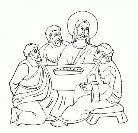 Last Supper Coloring Page - HD Printable Coloring Pages