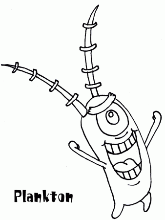 Download Plankton Spongebob Coloring - Kids Colouring Pages