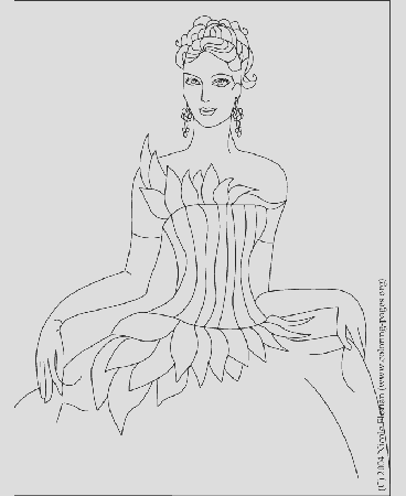 Printable princess coloring pages, sheets and pictures - 01