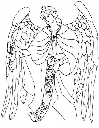 Saint Gabriel Coloring Page | Angels