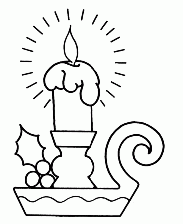 Christmas Candle Coloring Pages