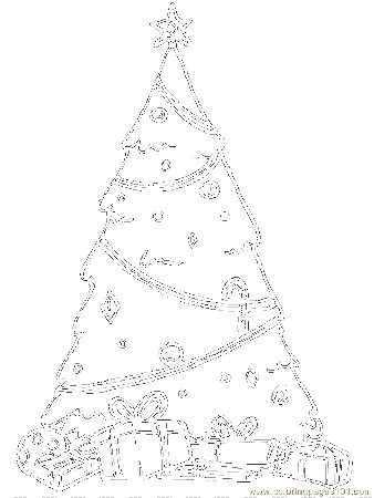 Coloring Pages Christmas Trees (6) (Cartoons > Christmas) - free 