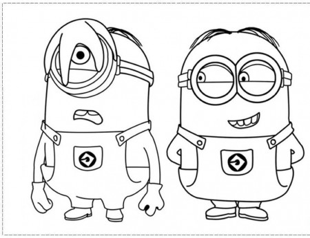 Popular Minion Coloring Pages | ThoughtfulCardSender.