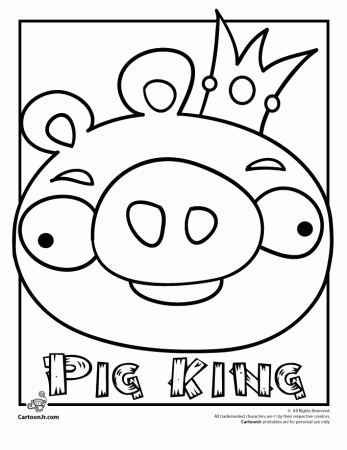 Pig King Coloring Pages