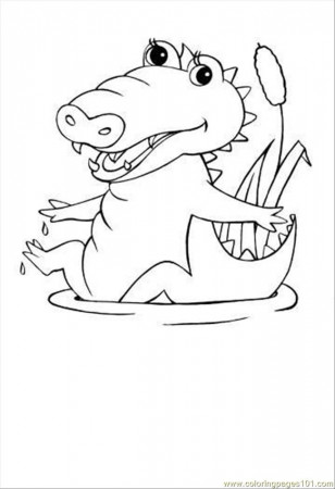 Coloring Pages Baby Crocodile Coloring Page (Amphibians 