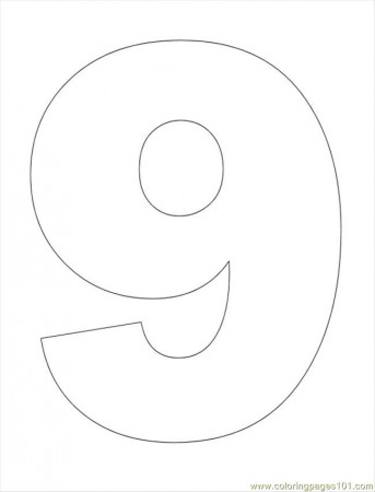 the number 9 Colouring Pages