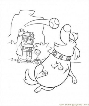Coloring Pages Playing Ball With Carl (Cartoons > Others) - free 