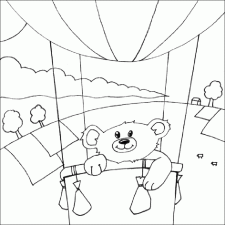 Hot air balloon Coloring Pages 3 | Free Printable Coloring Pages 