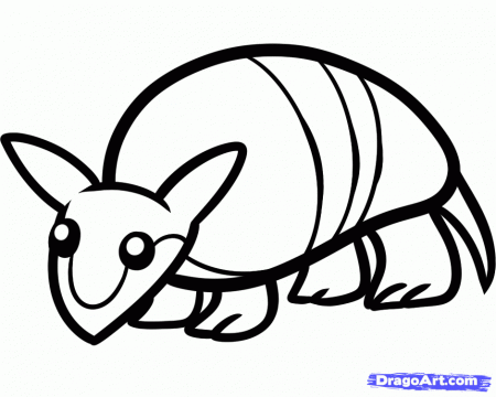 Draw an Armadillo for Kids, Step by Step, Drawing Sheets, Added by 