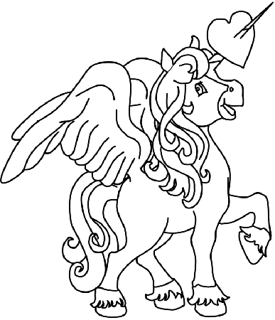 unicorn pegasus Colouring Pages (page 2)