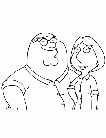 Family Guy – Peter And Lois Coloring Page | HM Coloring Pages