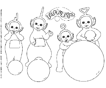 Coloriage Teletubbies A Imprimer | Coloriage Enfants