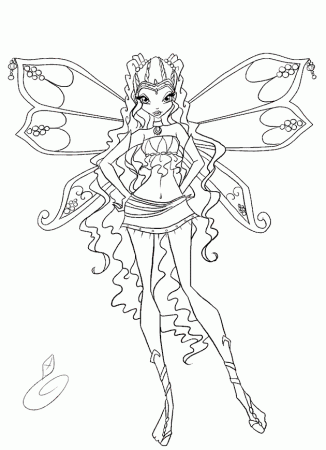 Winx Layla coloring page to print and free download