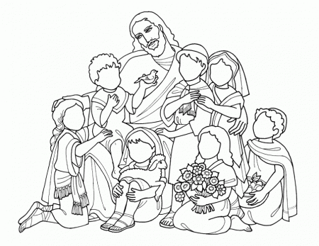 jesus and child coloring page : Printable Coloring Sheet ~ Anbu 