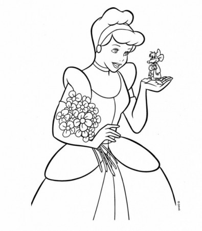 Beautiful Cinderella Coloring Pages For Kids « Printable Coloring 