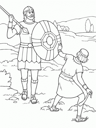 David And Goliath Coloring Pages Com 232045 David And Goliath 