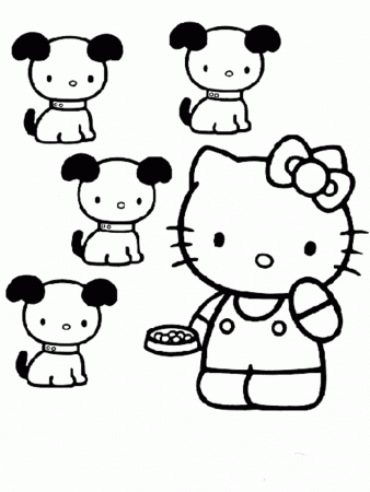 o kitty wallpaper Colouring Pages