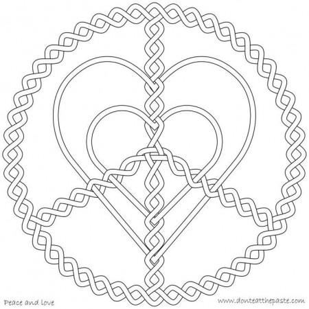 Peace and love coloring page | My Coloring Pages