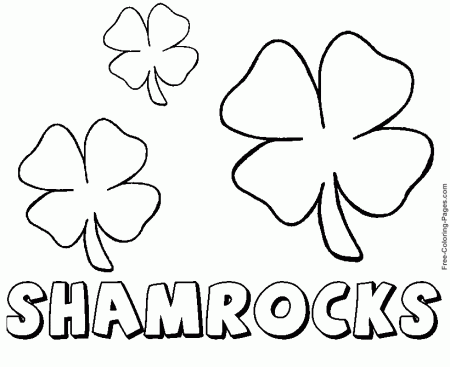 St. Patrick's Day - Shamrock coloring pages