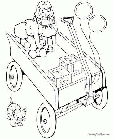 Printable Christmas Toys Coloring Pages - 008