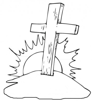Christian Cross coloring page | Christian Cross