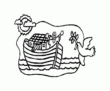 BlueBonkers | Bible Coloring Sheets - Noah's Ark 4 - The Ark Nears 