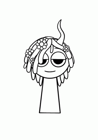 Incredibox Sprunki Black coloring page