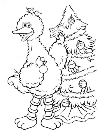 Coloring Pages | Big Bird Christmas ...