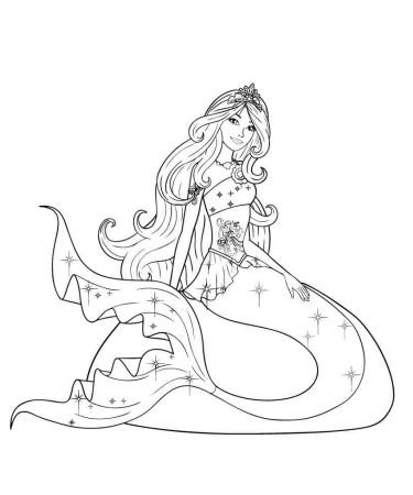 Download Barbie Mermaid Coloring Pages | Wallpapers.com