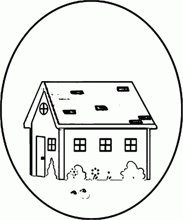 Cartoon House Coloring Page | Wecoloringpage