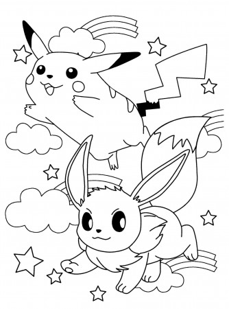 pokemon eevee coloring pages - anime pictures
