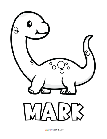 Mark dinosaur coloring page