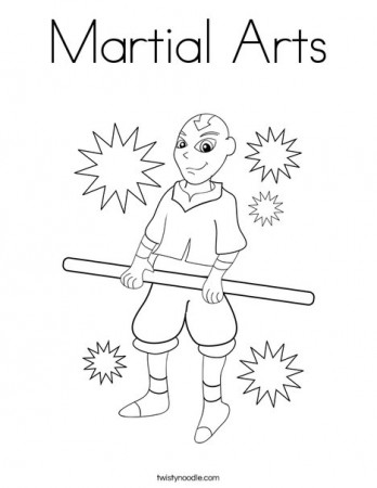 Martial Arts Coloring Page - Twisty Noodle