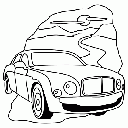 Bentley Mulsanne Car coloring page - Print, and Color Online!