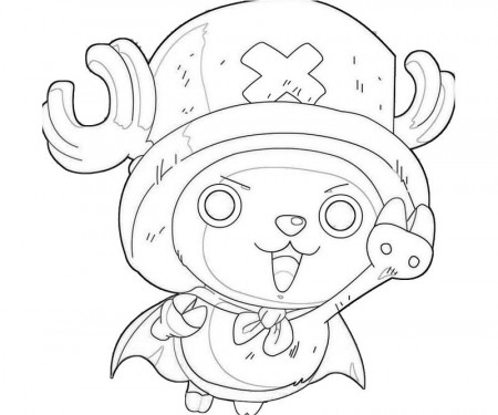 Printable One Piece Tony Tony Chopper Look Coloring Pages | Anime drawings,  Drawings, Line art