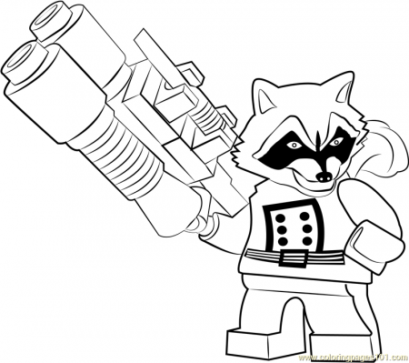 Lego Rocket Raccoon Coloring Page for Kids - Free Lego Printable Coloring  Pages Online for Kids - ColoringPages101.com | Coloring Pages for Kids