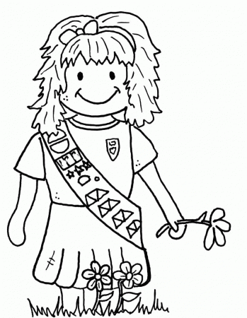 Girl Scout Brownie Coloring Picture Coloring Pages For Kids #cPh ...
