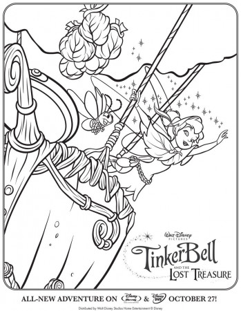 Tinkerbell And The Lost Treasure Coloring Pages To Print - Coloring