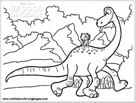 Printable Arlo And Spot Good Dinosaur Coloring Pages | Realistic ...